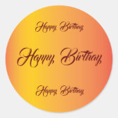 Sticker Rond Anniversaire de Gradient (Devant)