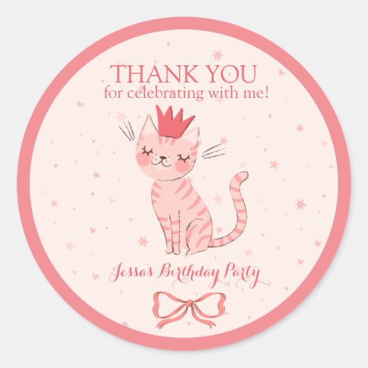 Sticker Rond Anniversaire de Jolie Kitty (Devant)
