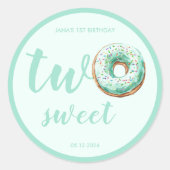 Sticker Rond Anniversaire de la Donut verte (Devant)