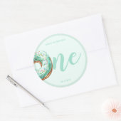Sticker Rond Anniversaire de la Donut verte (Enveloppe)