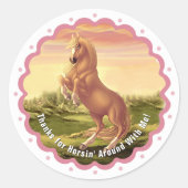 Sticker Rond Anniversaire de la fille du Palomino d'or (Devant)