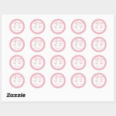 Sticker Rond Anniversaire de la fille rose d'Oie sotte (Feuille)