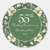 Sticker Rond Anniversaire de la florale ivoirienne et Mariage é (Devant)