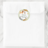 Sticker Rond Anniversaire de la jungle sauvage (Sac)