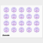 Sticker Rond Anniversaire de la lavande violette (Feuille)