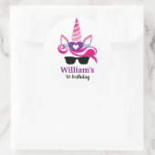 Sticker Rond Anniversaire de la licorne (Sac)