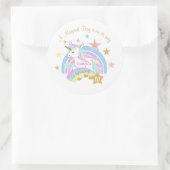 Sticker Rond Anniversaire de la licorne magique (Sac)