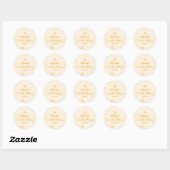 Sticker Rond Anniversaire de la marguerite jaune et blanc (Feuille)