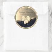 Sticker Rond Anniversaire de la Parties scintillant noire Eléga (Sac)