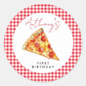 Sticker Rond Anniversaire de la Pizza (Devant)