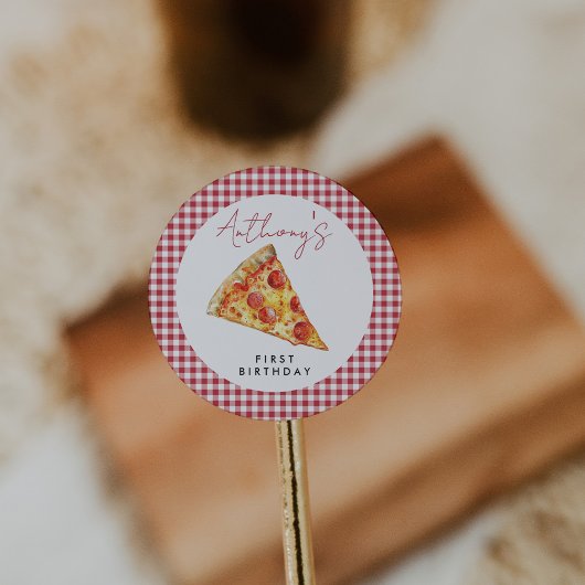 Sticker Rond Anniversaire de la Pizza