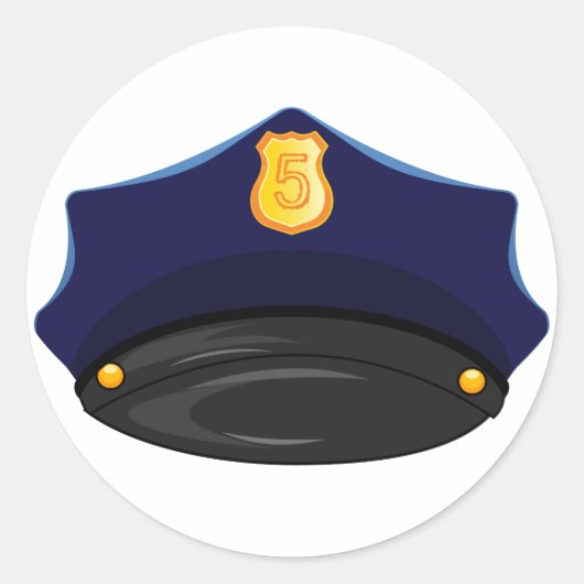 Sticker Rond Anniversaire de la police (Devant)