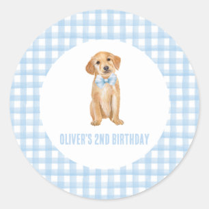 Sticker Rond Anniversaire de la preppie chienne