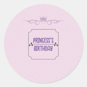 Sticker Rond Anniversaire de la princesse