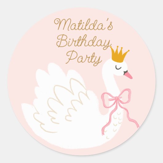 Sticker Rond Anniversaire de la princesse de Swan (Devant)