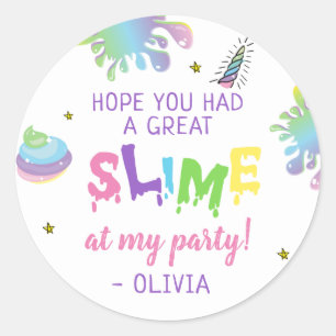 Sticker Rond Anniversaire de l'arc-en-ciel d'Unicorne
