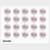 Sticker Rond Anniversaire de l'argent (Feuille)