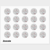 Sticker Rond Anniversaire de l'argent (Feuille)