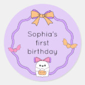 Sticker Rond Anniversaire de l'Halloween éffrayante (Devant)