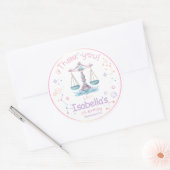 Sticker Rond Anniversaire de Libra Zodiac (Enveloppe)