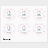 Sticker Rond Anniversaire de Libra Zodiac (Feuille)