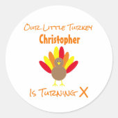 Sticker Rond Anniversaire de Little Turkey (Devant)