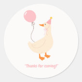 Sticker Rond Anniversaire de l'oie sotte (Devant)