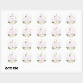 Sticker Rond Anniversaire de l'or rose petit Citrouille (Feuille)