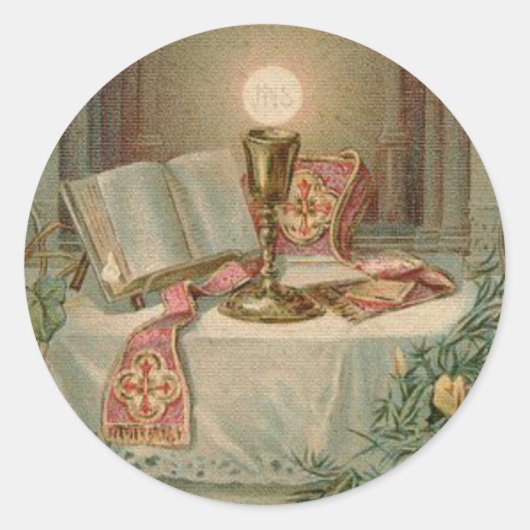 Sticker Rond Anniversaire de l'ordre du prêtre (Devant)