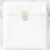 Sticker Rond Anniversaire de mariage avec monogramme d'initiale (Sac)