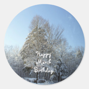 Sticker Rond Anniversaire de mars pour tous