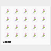 Sticker Rond Anniversaire de Mermaid (Feuille)