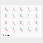Sticker Rond Anniversaire de Mermaid (Feuille)