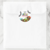 Sticker Rond Anniversaire de Monster Trucks (Sac)