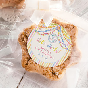 Sticker Rond Anniversaire de naissance coloré Fête pour enfants