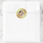 Sticker Rond Anniversaire de photo personnalisée (Sac)