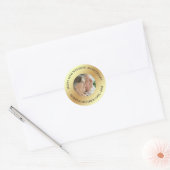 Sticker Rond Anniversaire de photo personnalisée (Enveloppe)