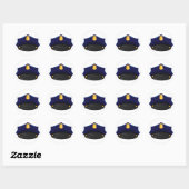 Sticker Rond Anniversaire de police (Feuille)