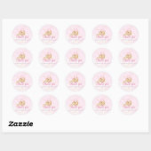 Sticker Rond Anniversaire de Princesse (Feuille)