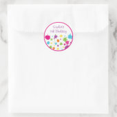 Sticker Rond Anniversaire de Rainbow Art Party (Sac)