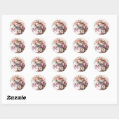 Sticker Rond Anniversaire de Reptile Lizard (Feuille)