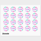 Sticker Rond Anniversaire de Slime (Feuille)