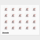 Sticker Rond Anniversaire de Zebra Pilot (Feuille)