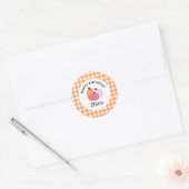 Sticker Rond Anniversaire des Citrouilles roses orange d'Hallow (Enveloppe)