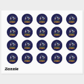 Sticker Rond Anniversaire des sciences (Feuille)