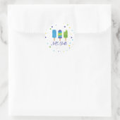 Sticker Rond Anniversaire d'été Let's Chill (Sac)