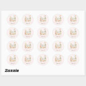 Sticker Rond Anniversaire d'Oie sotte rose (Feuille)
