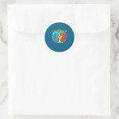 Sticker Rond Anniversaire drôle de 7 ans J'avais 6 ans maintena (Sac)