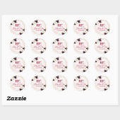 Sticker Rond Anniversaire du 40e anniversaire du Mariage sur me (Feuille)
