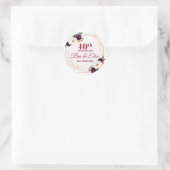 Sticker Rond Anniversaire du 40e anniversaire du Mariage sur me (Sac)